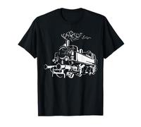 alte Retro Eisenbahn Lokomotive sächsische Bahn Dampflok T-Shirt