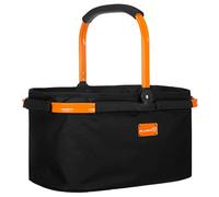 ALUBOX Einkaufskorb 25 Liter BLACK EDITION - Polyester schwarz, Rahmen Aluminium orange