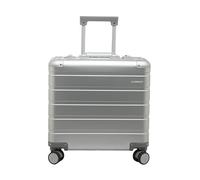 ALUMAXX 45192 Businesstrolley Gravity, Reisekoffer mit Overnight Fach, rausnehmbare Fächermappe und TSA Schloss, Aluminium Rollkoffer, Trolleykoffer mit 4 Rollen, Koffer ca. 44 x 42 x 22,5 cm, Silber