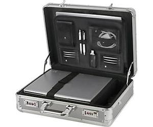 ALUMAXX Alu-Laptopkoffer, mit Tragegriff, 1 Fach, silber/carbon