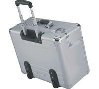 Alumaxx Alu-Pilotenkoffer 48x38x23 cm mit Trolleysystem silber