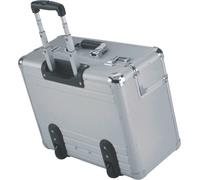 Alumaxx Alu-Pilotenkoffer 48x38x23 cm mit Trolleysystem silber Packung mit 3 Stück - 45122