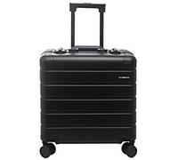 ALUMAXX 45193 Businesstrolley Gravity, Reisekoffer mit Overnight Fach, rausnehmbare Fächermappe und TSA Schloss, Aluminium Rollkoffer, Trolleykoffer mit 4 Rollen, Koffer ca. 44 x 42 x 22,5 cm, Schwarz