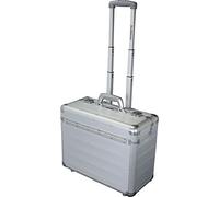 Alumaxx Hochwertiger Business-Trolley aus Aluminium Alu Silber Matt, Piloten Hartschalen Koffer mit Laptopfach + sicheres Schloss-System mit Zweifachverschließung und Öffnungsautomatik