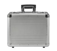 Alumaxx Multifunktions Koffer Alu Fotokoffer mit individueller Polsterung 2 Fächer Trolley Pilotenkoffer Aktenkoffer mit Rollen - silber Aluminium 45150