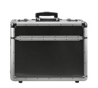 Alumaxx Pilotenkoffer Aktenkoffer Trolley Business mit Notebookfach bis 17" Carbon-Look - schwarz Aluminium 45129