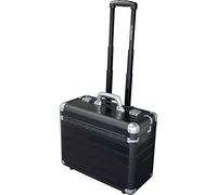 Alumaxx Pilotenkoffer Discovery, Trolley aus Aluminium, Rollkoffer schwarz, Businesstrolley, Aktenkoffer