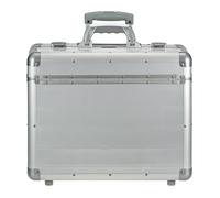 Alumaxx Pilotenkoffer Trolley Business Koffer Aktenkoffer Rollen silber 45162 - silber Aluminium 45162