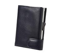 Aluminium Kartenetui FURBO black, RFID-Schutz, mit Schein- und Münzfach, Tony Perotti