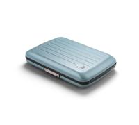 ÖGON -DESIGNS- Aluminium Kartenetui mit Metallverschluss, RFID-Schutz vor Betrug und Entmagnetisierung, Kompakte Geldbörse, Modell Smart Case Oslo