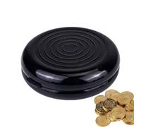 Aluminum Coin Box | 83 x 27 mm Portable Pocket Coin Case, Corrugated Portable and Small Money Sorter and Holder | Card Cases & Money Organizer for Collectors, schwarz, Consulte la descripción, Siehe