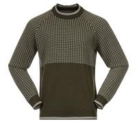 Alvdal Wool Jumper Wollpullover - Bergans Dark Olive Green/Vanilla White M