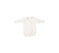 Alvi Baby Bodys 2er Langarm Bio-Baumwolle 2er-Pack, Wickelbody, langarm, für Mädchen und Jungen, mit Druckknöpfen Off-White - Weiß