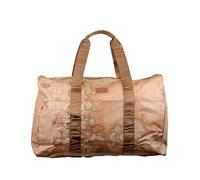 ALVIERO MARTINI 1a CLASSE Reisetasche mit Clutch aus bedrucktem Stoff mit Geo-Soft-Karte, Griffband mit 1AClasse-Logo, Frontschild, passendes Handtasche, Verschluss mit, Leder, Einheitsgröße für alle