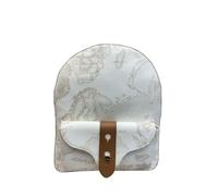 Alviero Martini 1A Classe Rucksack mit einer Schulter Geo Classic, PVC-beschichtetes Canvas, beige mit geografischem Muster, verstellbarer Schultergurt, 31 x 20 x 7 cm