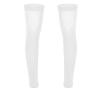 Alvivi Herren Nylon Socken Strümpfe Männer Mesh Transparent Stockings Strumpfhosen Netzstrumpfhose Pink Sissy Dessous-Legging Weiß Einheitsgröße