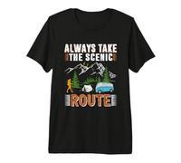 Always Take The Scenic Camping Camper Adventure Premium T-Shirt