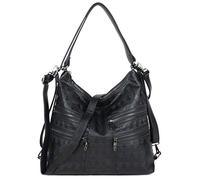 AlwaySky Handtasche für Damen Drucken Handtasche Umhängetasche Tote Punk Schädel Shopper Schultertasche Gotisch Geldbörse Clutches Schwarz