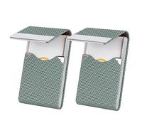 ALXBSONE 2 Stück Visitenkartenetui, Professionelles Kartenetui, Kartenetui Damen aus Metall, Business Card Holder mit Magnetverschluss, Leder Visitenkarten Aufbewahrung für Herren Damen
