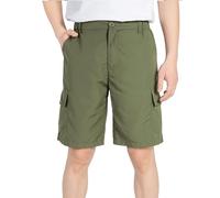 ALXHUTE Jungen Leicht Kurze Hose Kinder Cargo Shorts Schnelltrocknend Kurze Cargohose Jungs Sommer Bermuda Armeegrün 146-152 Größe 150