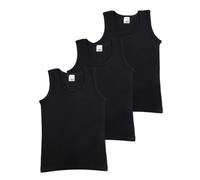 ALYA UNDERWEAR Jungen-Unterhemden aus geripptem 100% Baumwolle, ovaler Kragen, Tank Top 3er-Pack (T06, 3-4 Jahre)