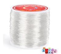 Alyvisun 1mm x 80m Transparent Elastisches Band für Armbänder, Faden für Armbänder, Gummiband für Armbänder Geeignet für DIY Schmuck Herstellung, Halskette, Armband, Handwerk