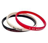 Am Ball Com | 1. FC Nürnberg Armband 3er-Set Silikon - Offizielles Fan-Merchandise, Sport, Fußball, Fanartikel