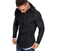 Amaci&Sons Herren 2in1 Oversize Kapuzenpullover Hoodie Sweater Sweatjacke Pullover Sweatshirt 4014 Anthrazit S
