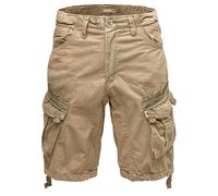 Amaci&Sons Herren Cargoshorts Männer Kurze Bermuda Hose Regular Fit 7033 Beige W34