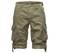 Amaci&Sons Herren Cargoshorts Männer Kurze Bermuda Hose Regular Fit 7034 Olive W31