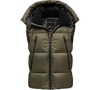 Amaci&Sons Herren Dicke Outdoor Winter Weste Jacke mit Kapuze Steppweste 9132