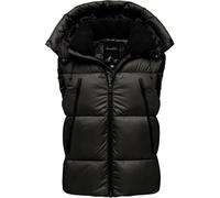 Amaci&Sons Herren Dicke Outdoor Winter Weste Jacke mit Kapuze Steppweste 9132 Schwarz L