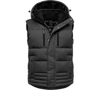 Amaci&Sons Herren Dicke Outdoor Winter Weste Jacke mit Kapuze Steppweste 9139 Dunkelgrau M