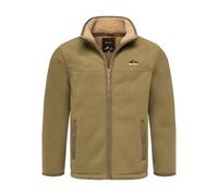Amaci&Sons Herren Fleecejacke Teddyfell Sweatjacke Plüsch Fleecepullover 1-04032 Olive 3XL