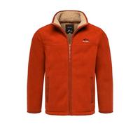 Amaci&Sons Herren Fleecejacke Teddyfell Sweatjacke Plüsch Fleecepullover 1-04032 Rot 3XL