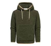 Amaci&Sons Herren Kapuzenpullover Teddyfell Teddy Sweatjacke Plüsch Hoodie Pullover Sweatshirt 4068 Khaki 3XL