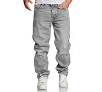 Amaci&Sons Herren Loose-Fit 90s Denim Jeans Hose Straight Baggy 7025