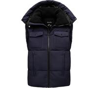 Amaci&Sons Herren Outdoor Winter Weste Jacke mit Kapuze Steppweste 9129 Navyblau L