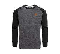 Amaci&Sons Herren Sweatshirt Basic College Sweatjacke Pullover Hoodie 4071 Schwarz/Schwarz XXL