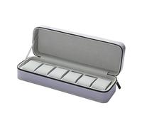 Amagogo Uhrenbox, Organizer, Schmuck- und Uhrenhalter mit Deckel, luxuriöser Uhren-Organizer, Schmuckvitrine für Uhren, Schmuckdisplay, 6 Standort