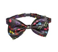 Amakando Witzige Herren-Fliege mit Noten/Schwarz-Bunt/Originelles Kostüm-Zubehör für Musiker & Entertainer/Perfekt angezogen zu Silvester & Mottoparty