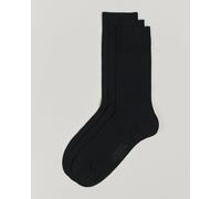 Amanda Christensen 3-Pack Icon Wool/Cotton Socks Black Schwarz 43-44