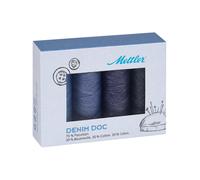 Amann-Mettler Denim Doc Washed 4er Kit Näh- und Stickgarn (100 m)