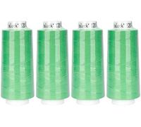 Amann Mettler Trojalock No.120 Overlockgarn 2500 m (4er Pack gleiche Farbe) - stark, elastisch, schrumpffrei, 100% Polyester (Grasgrün)