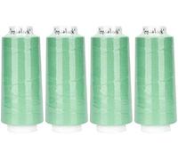 Amann Mettler Trojalock No.120 Overlockgarn 2500 m (4er Pack gleiche Farbe) - stark, elastisch, schrumpffrei, 100% Polyester (Pastelgrün)