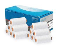 Amann Nähgarn - Stärke 50 - Weiss - 10 x 500m - Leder & Jeans - Nähmaschinengarn - Universal Nähgarn