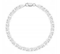 AMAR OPRAVA Armband Herren, Damen Armband aus massivem 925er Sterlingsilber, eleganter Unisex Schmuck armreif silber, silberarmband 19 cm, breite 5,50 mm