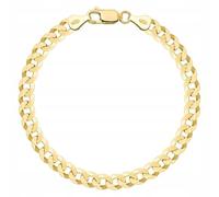 AMAR PRAGNA goldarmband herren vergoldet 585, armband gold herren, silber 925 armband herren, mens bracelet- herren schmuck massive- armband männer Panzerkette 6,5 mm- 20 cm