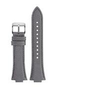 AMAUPCKCA 12 mm Nylon-Armband mit konvexer Öffnung for Tissot PRX Series Strap Super Player T137.407/410 Nylon-Herrenarmband(Gray sk)