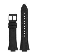 AMAUPCKCA 12 mm Nylon-Armband mit konvexer Öffnung for Tissot PRX Series Strap Super Player T137.407/410 Nylon-Herrenarmband(Black bk)